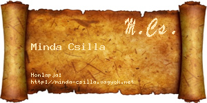 Minda Csilla névjegykártya
