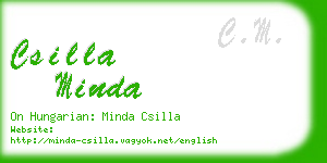 csilla minda business card
